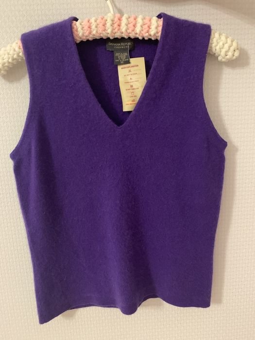 Donna Banana Republic Gilet Viola Cashmere