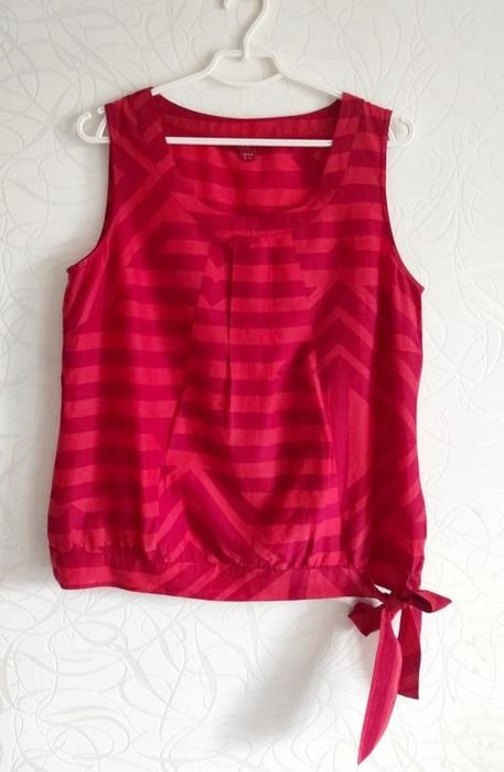 Women Monsoon Shirt Red-Orange Silk Cotton 44