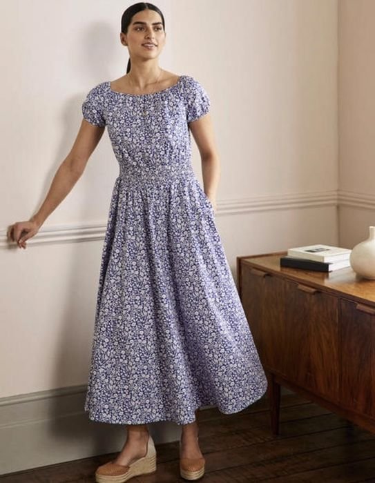 Женский Boden Платье Цветочное Хлопок 3XL-4XL