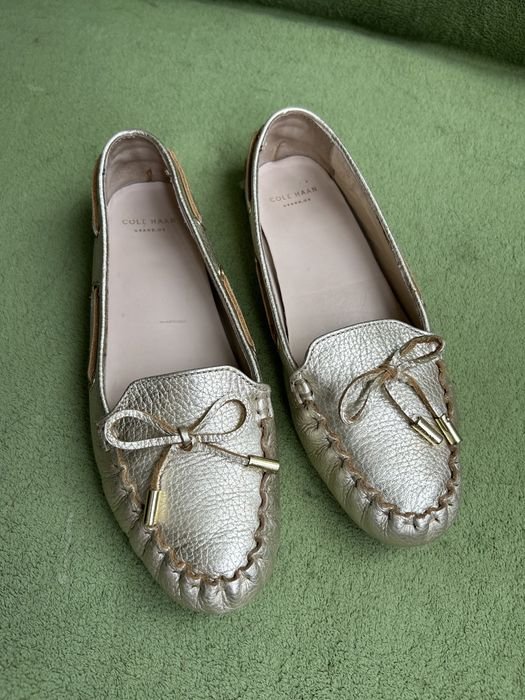 Homme Cole Haan Mocassins Or Cuir 36