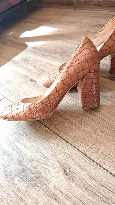 Women Casadei Heels Brown Leather 37.5