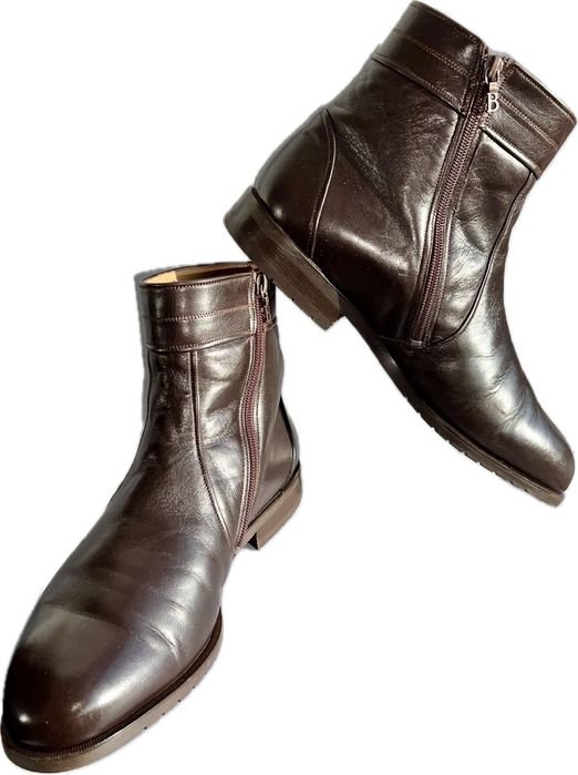 Men Bally Boots Brown Leather 42.5
