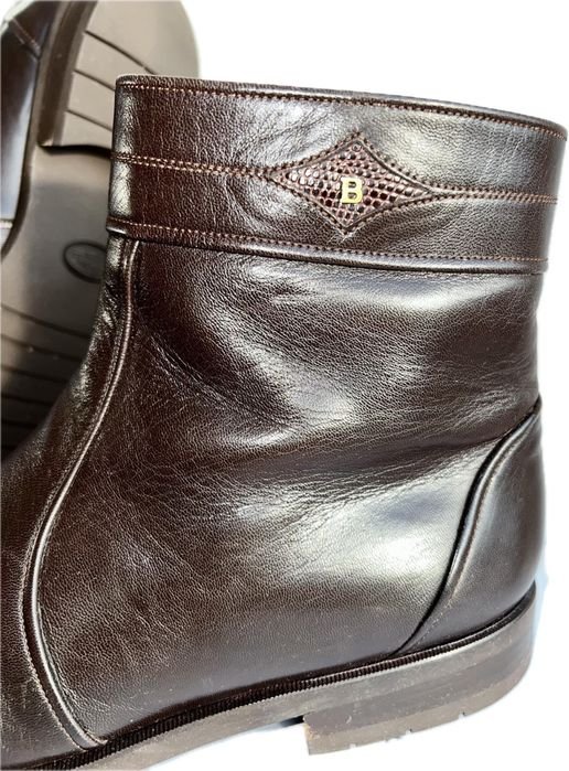 Men Bally Boots Brown Leather 42.5