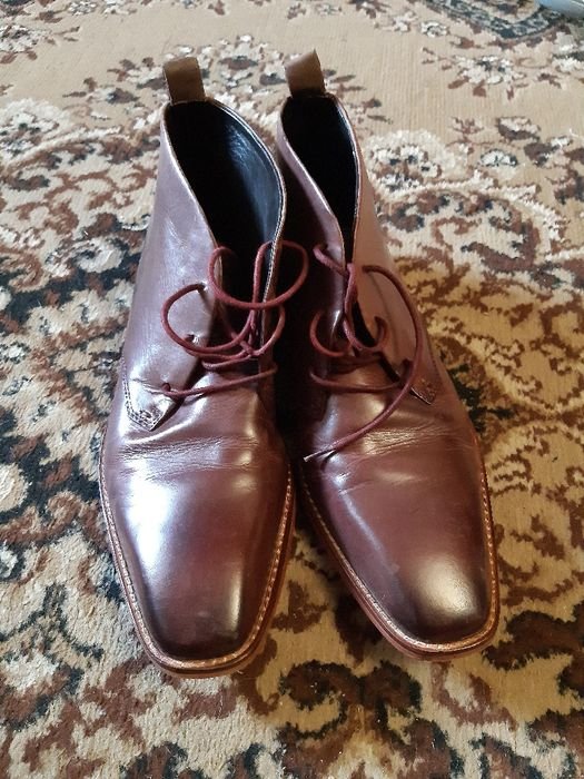 Men Dune Boots Brown Leather 43