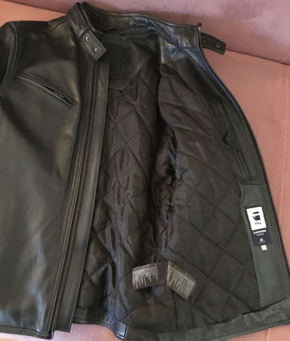 Uomo G-Star Raw Giacca Pelle Nera S