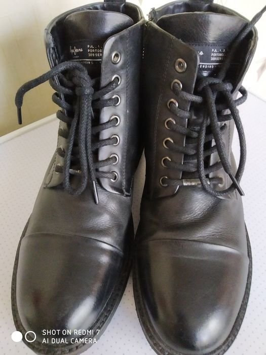 Femme Pepe Jeans Bottes Noires Cuir 40.5