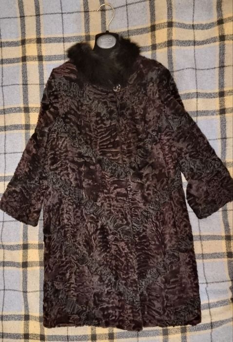 Femme MIDO International Manteau Marron Fourrure