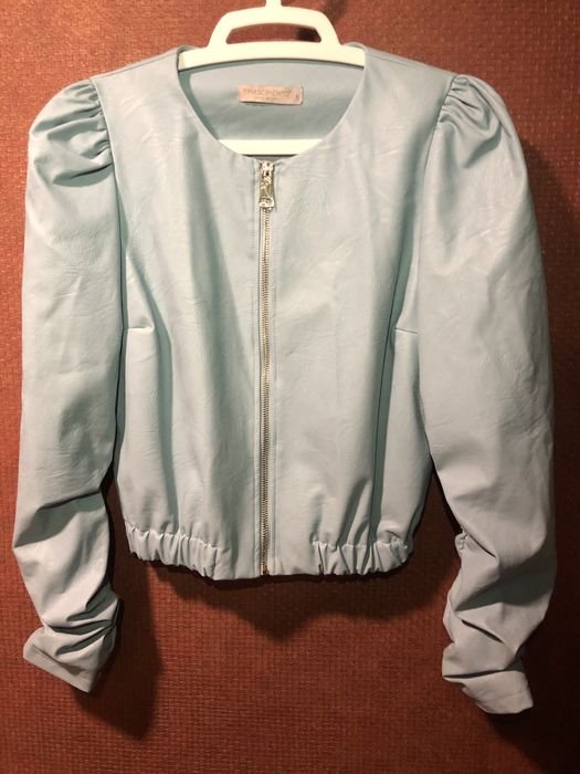 Uomo Rinascimento Giacca Bomber Blu Pelle