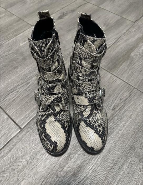 Femme Carvela Bottes Chelsea Imprimé Serpent Cuir