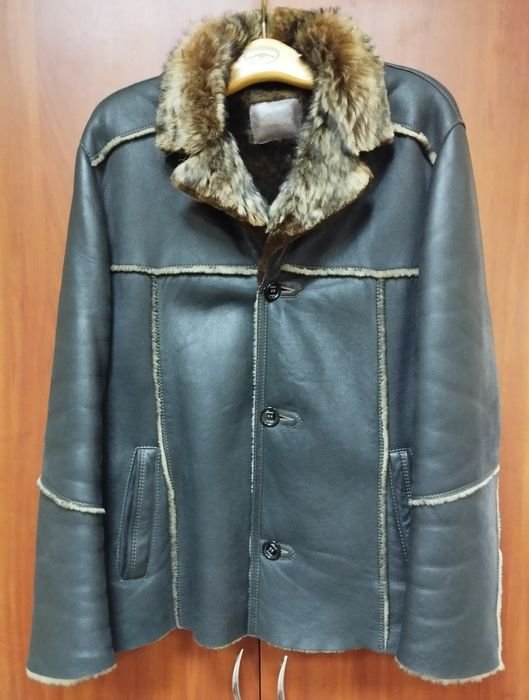 Мужской Brioni Дублёнка Коричневая 38