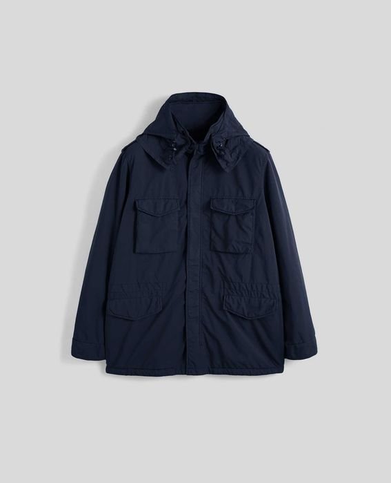 Homme ASPESI M65 Veste Bleu Marine Nylon S