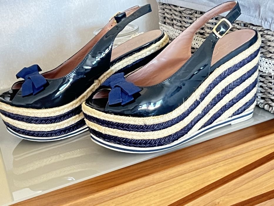 Женские RED Valentino Босоніжки Синій Шкіра 37