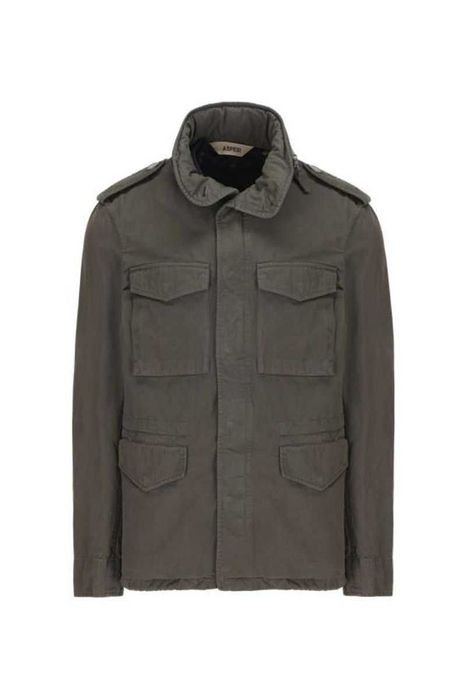 Homme Aspesi Veste Vert Foncé Coton 34