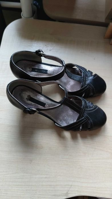 Women Ecco Heels Grey Leather 36