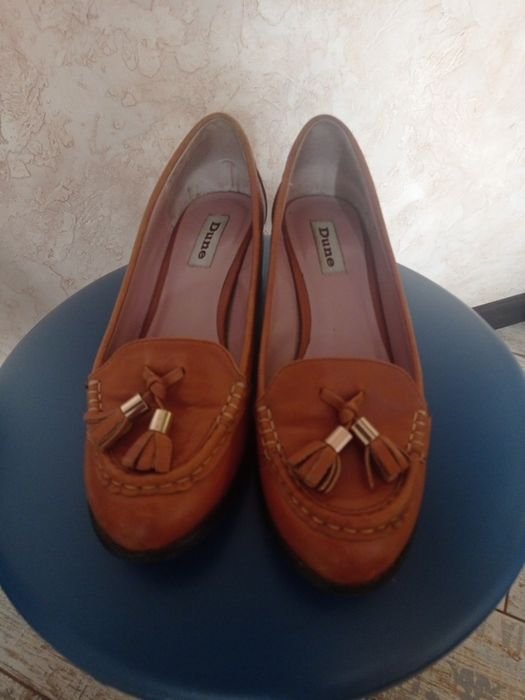 Femme Dune Talons Orange Cuir 38