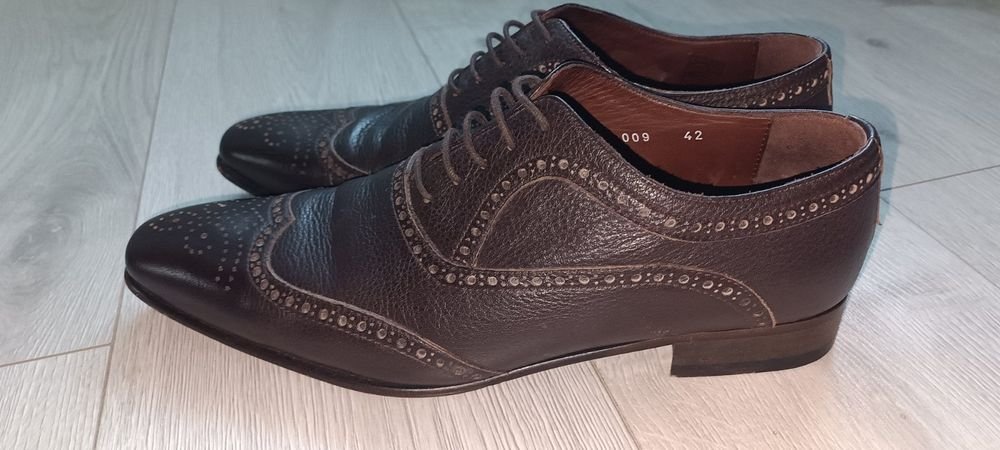 Men Cacharel Heels Brown Leather 42