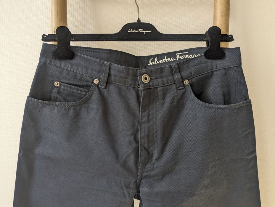 Мужские Salvatore Ferragamo Джинсы Тёмно-синий