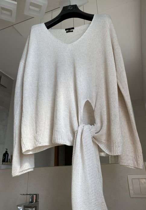 Femme Massimo Dutti Pull Beige Lin 38