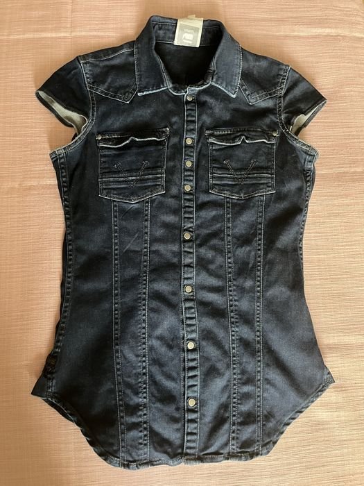 Femme G-star RAW Gilet Bleu Marine Denim XS