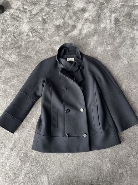 Women Valentino Coat Dark Blue Wool 36