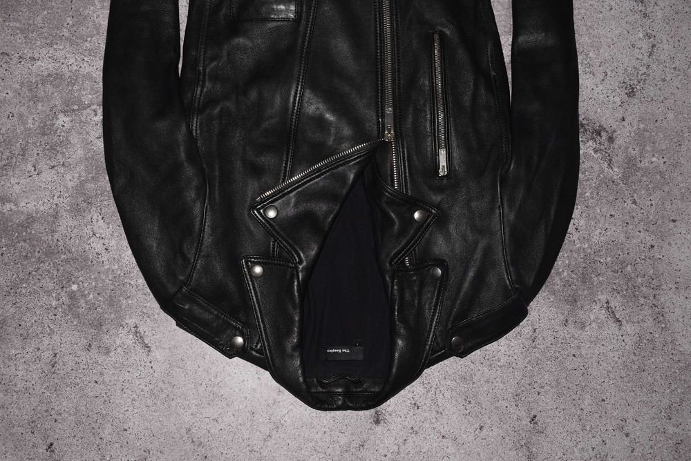 Мужской The Kooples Кожаная Куртка Косуха Чёрный