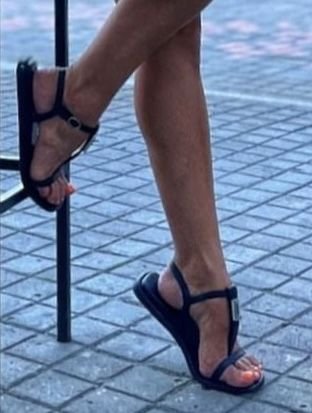 Damen Sandalen Schwarz Leder 37