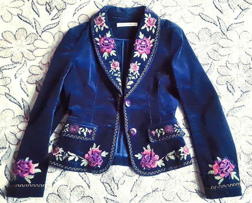 Women Diane von Furstenberg Blazer Navy Velvet 36