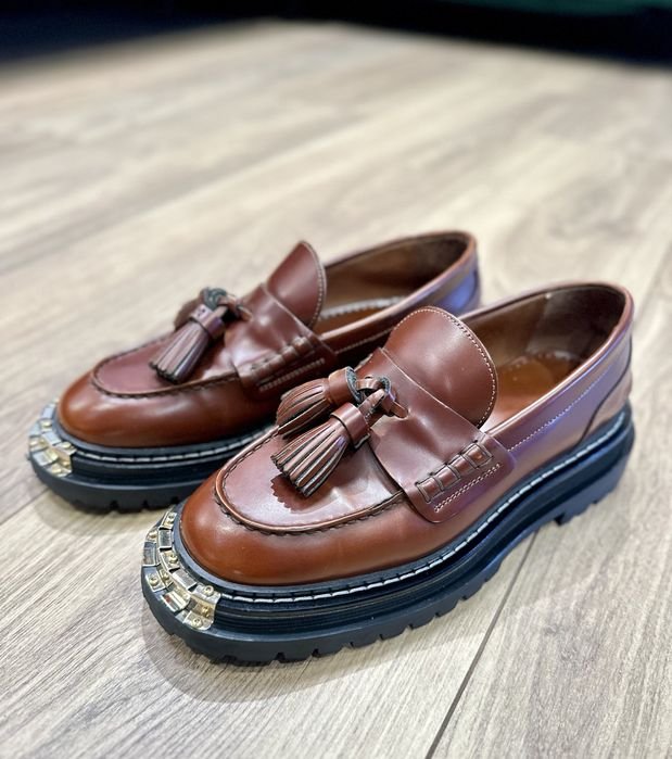 Femme Sandro Mocassins Marron Cuir 38