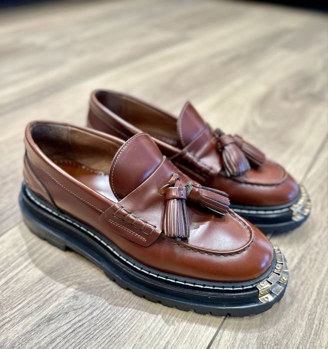 Femme Sandro Mocassins Marron Cuir 38