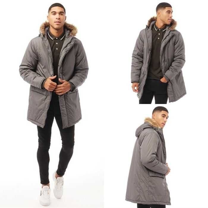 Мужской French Connection Парка Серый Полиэстер 40