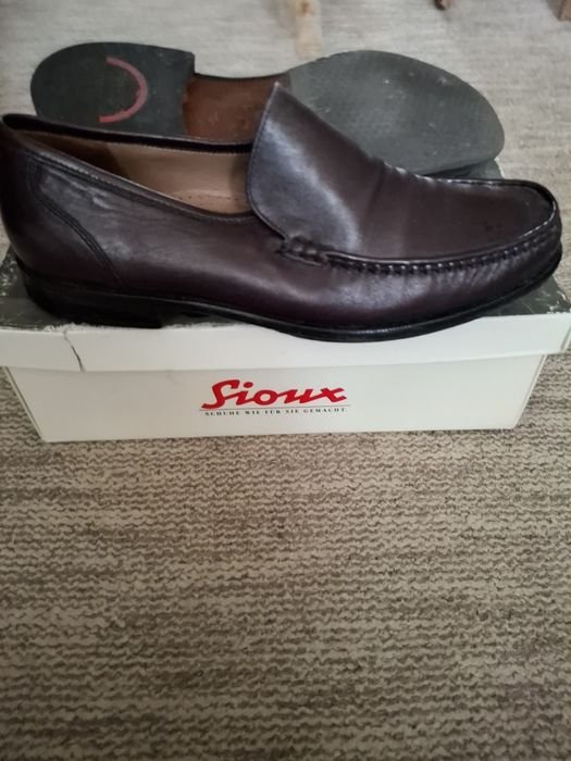 Herren Sioux Slipper Braun Leder 43