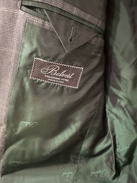 Мужской Belvest Костюм Зелёный 50