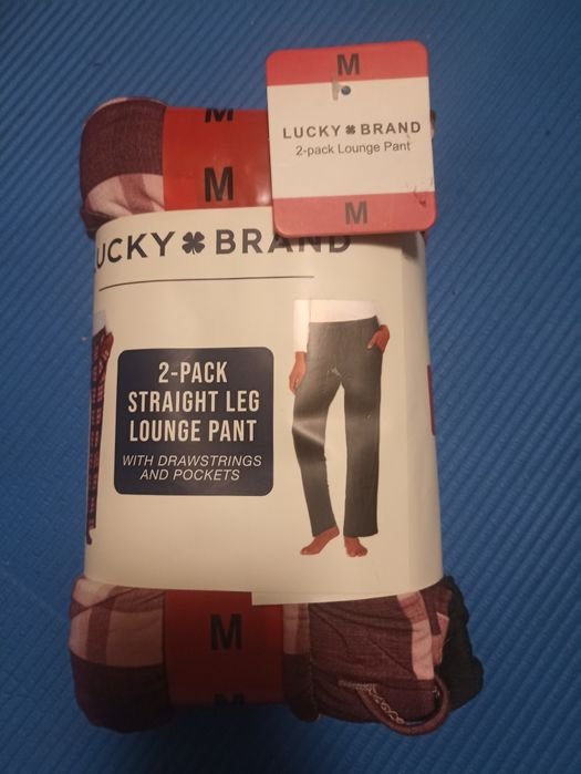 Women Lucky Brand Pajama Pants Black & Burgundy