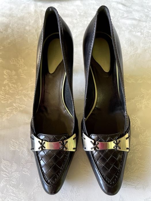 Женские Bottega Veneta Туфли Чёрные Кожа 37