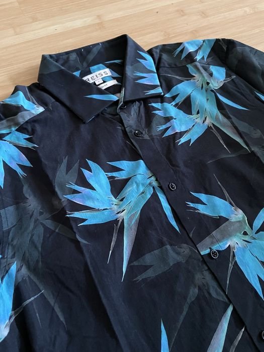 Homme Reiss Chemise Noire Coton 38