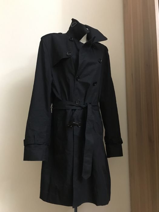 Женский French Connection Тренч Чёрный Хлопок 40