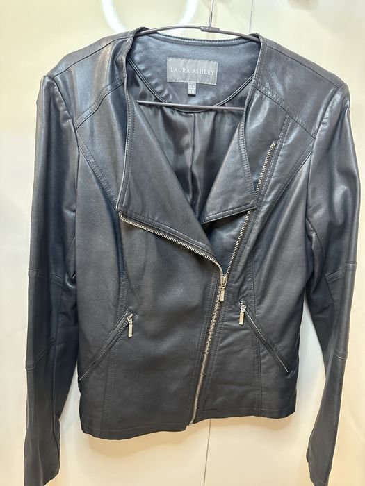 Donna Laura Ashley Giacca Biker Grigia 36
