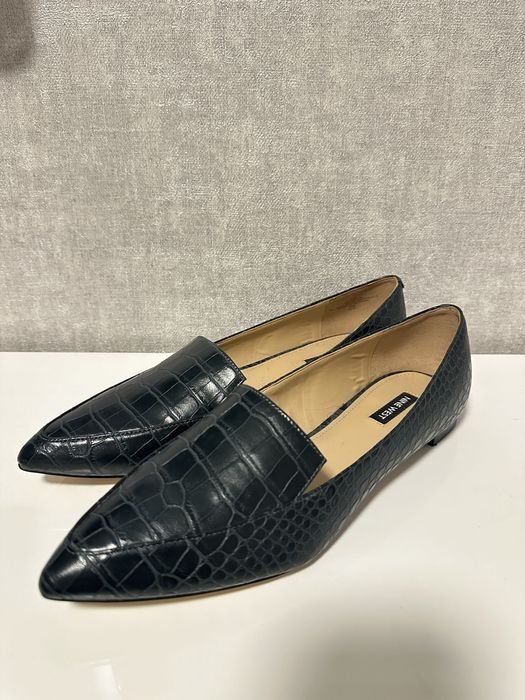 Women Nine West Heels Green Faux Leather 42