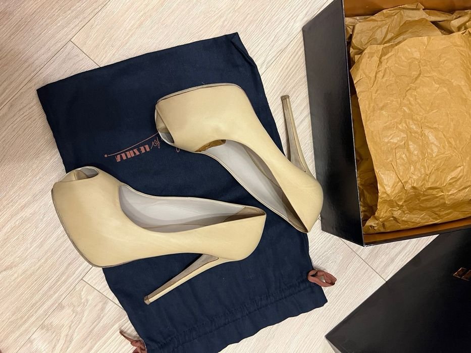 Homme Le Silla Talons Beige Cuir 37