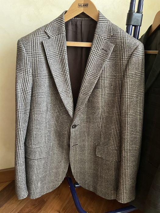 Мужской Mango Пиджак Бежевый Хлопок 52