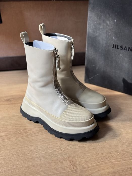 Men Jil Sander Boots Beige Leather 36