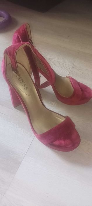 Femme Guess Talons Bourgogne Textile 41