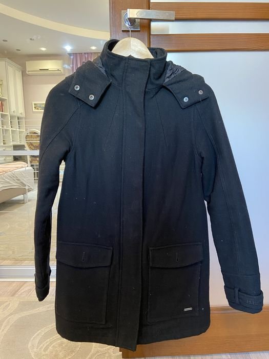 Women Pepe Jeans Coat Black Fabric 34