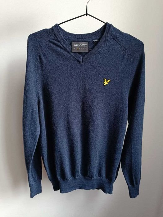 Homme Lyle & Scott Pull Bleu Marine Laine 38