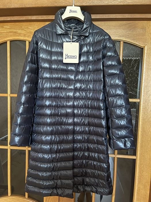 Женский Herno Пуховик Тёмно-синий 38