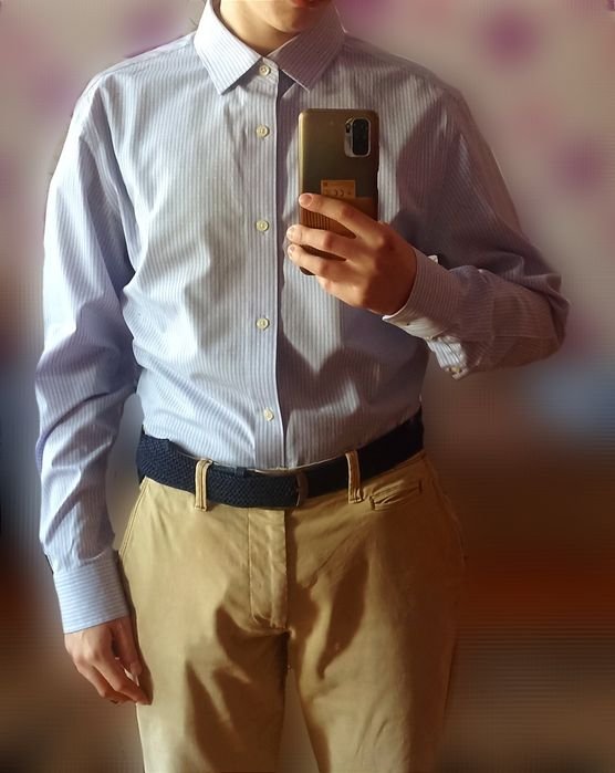 Uomo Banana Republic Camicia Viola Cotone 40