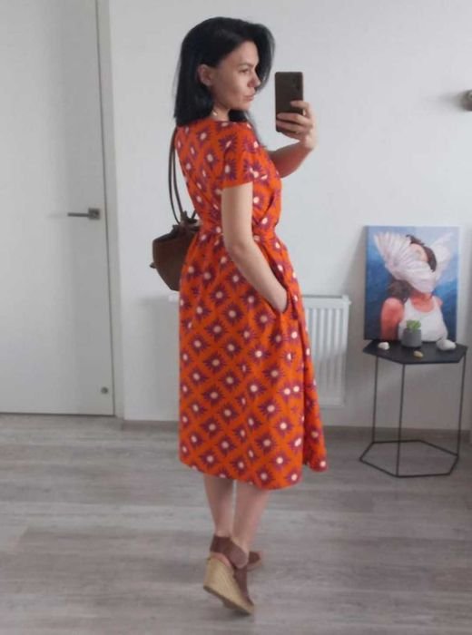 Women Aspesi Dress Orange Cotton 36