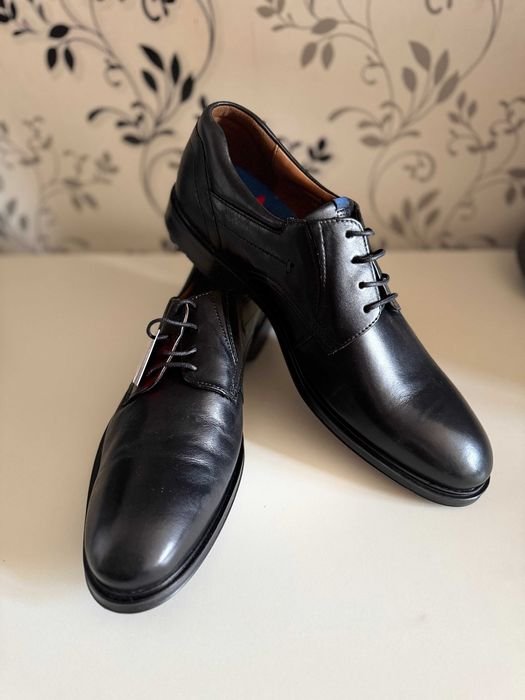 Herren Lloyd Schuhe Schwarz Leder 45