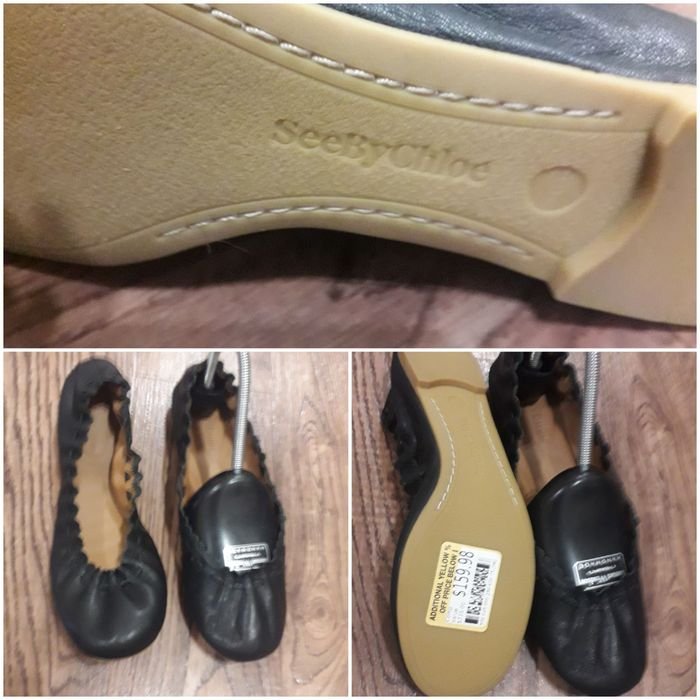 Женские See By Chloe Туфли Чёрные Кожа 36.5