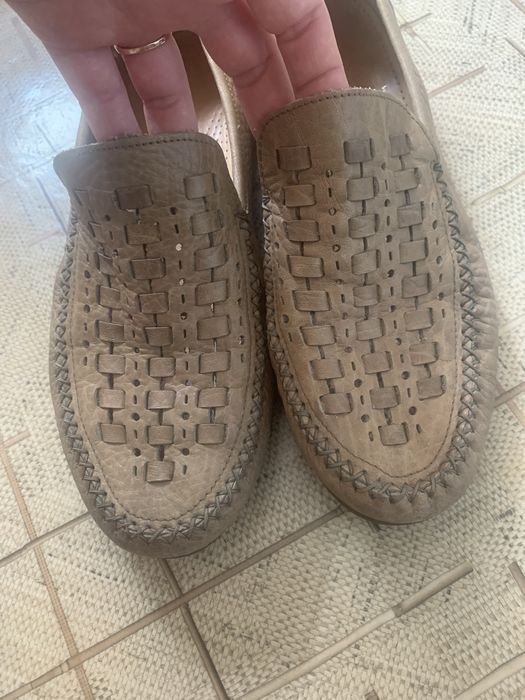 Herren Sioux Absätze Beige Leder 42